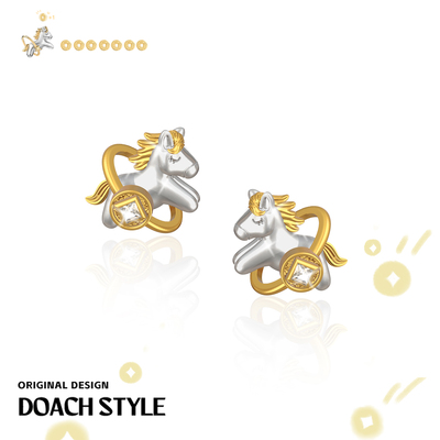 DOACH马上有钱纯银耳钉原创设计