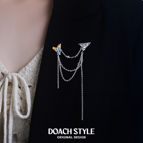 DOACH纸飞机胸针小众西装配饰女