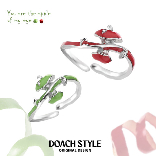 DOACH苹果星环甜酷夏日纯银戒指