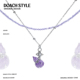 DOACH 葫芦鸢尾花项链原创设计水晶石双层叠戴设计高级感锁骨链女