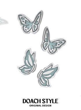 DOACH 心动蝴蝶耳钉轻奢小众设计感S925纯银耳饰高级感甜酷耳环