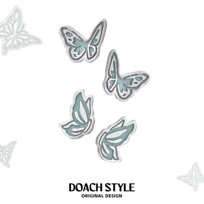 DOACH心动蝴蝶S925纯银耳钉