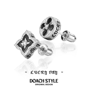 LUCKY 原创设计S925纯银四叶花耳钉小众复古高级感养耳洞耳饰 DAY