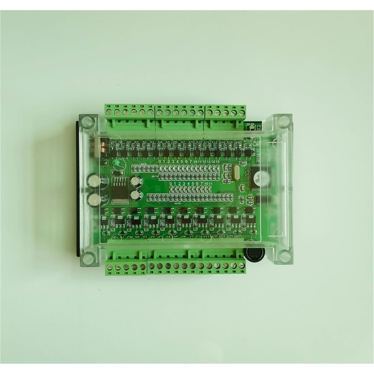 国产PLC工控板兼容三菱FX1N24MRMT控制器在线下载保持模拟量脉冲