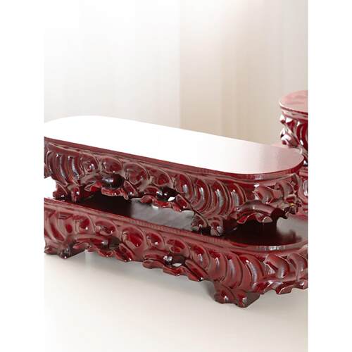 实木根雕底座椭圆形木托盘可挖槽花盆景奇石玉头工艺品装饰支架