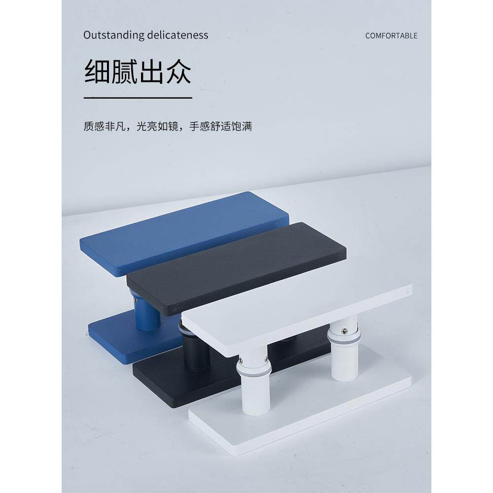 中式极简有无框玻璃门把手方形大门拉手钢化推拉木门扶手黑白蓝色