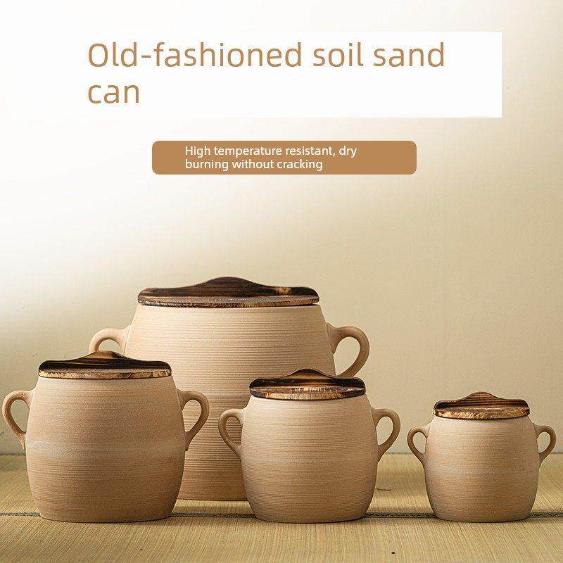 商用大容量老式土陶吊罐明火燃气耐高温煲汤煮粥卤肉熬酱土砂锅罐