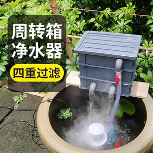 鱼缸吸粪过滤器上滴流盒周转箱净水循环三合一制氧All金鱼增氧