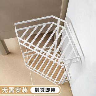 浴室三角置物架卫生间墙角落地收纳双层加高淋浴间厕所转角三角架
