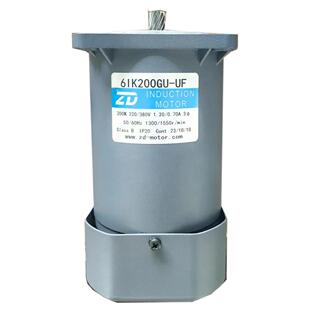 6IK200GU-UF ZD中大交流减速电机马达200W三相220V/380V电压