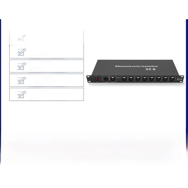 舞台灯光Dmx512 4路8路信号放大器光电隔离光束Par光放大分布