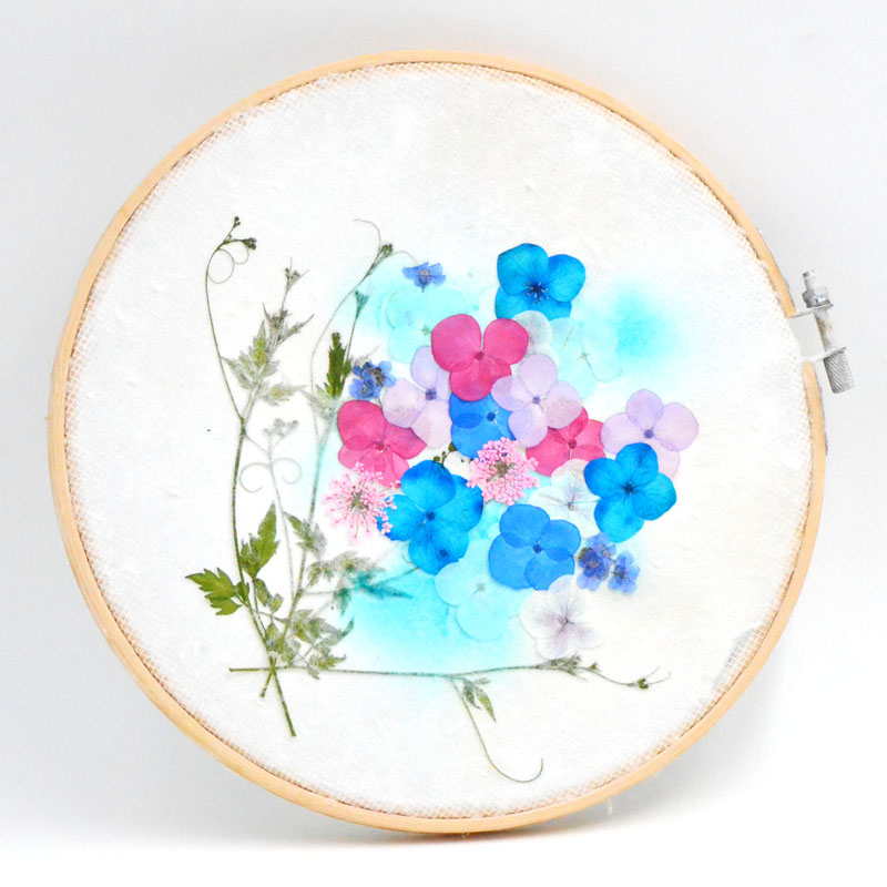 圆形造纸框 古法造纸术diy材料包儿童手工制作花草纸造纸框纸浆