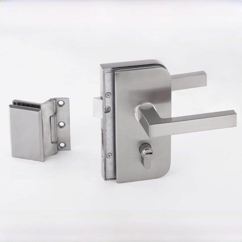 办公室高隔断玻璃执手门锁单向开门 无框玻璃门锁下压活动把手锁,基础建材,机械门锁,淘宝优惠券,粉丝福利购,淘宝优惠卷