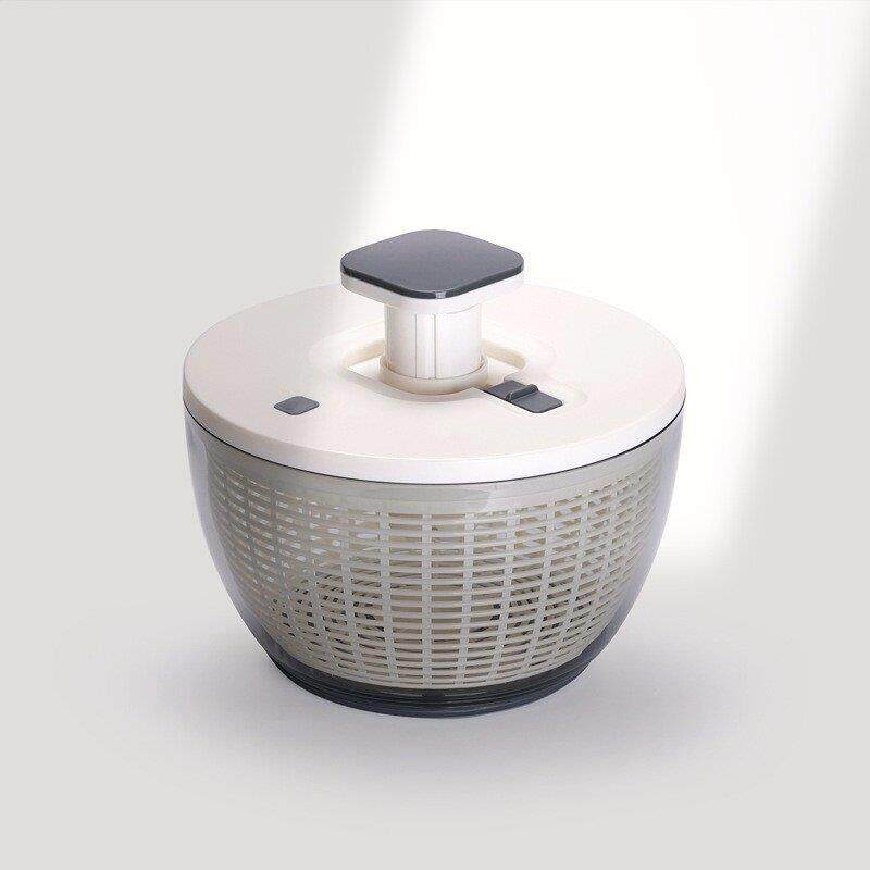 按压蔬菜脱水器水沙拉篮水果甩干器家用大容量脱水机厨房小工具沥