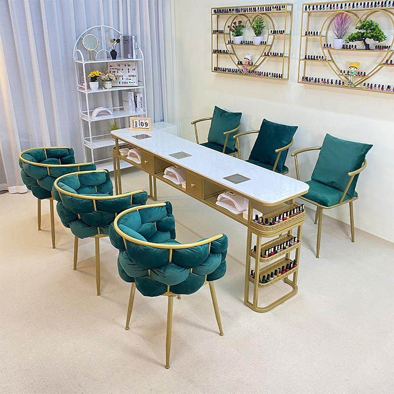 大理石吸尘器美甲桌椅绿色套装双三人北欧轻奢网红美甲台双层椅子,商业/办公家具,美甲台,淘宝优惠券,粉丝福利购,淘宝优惠卷