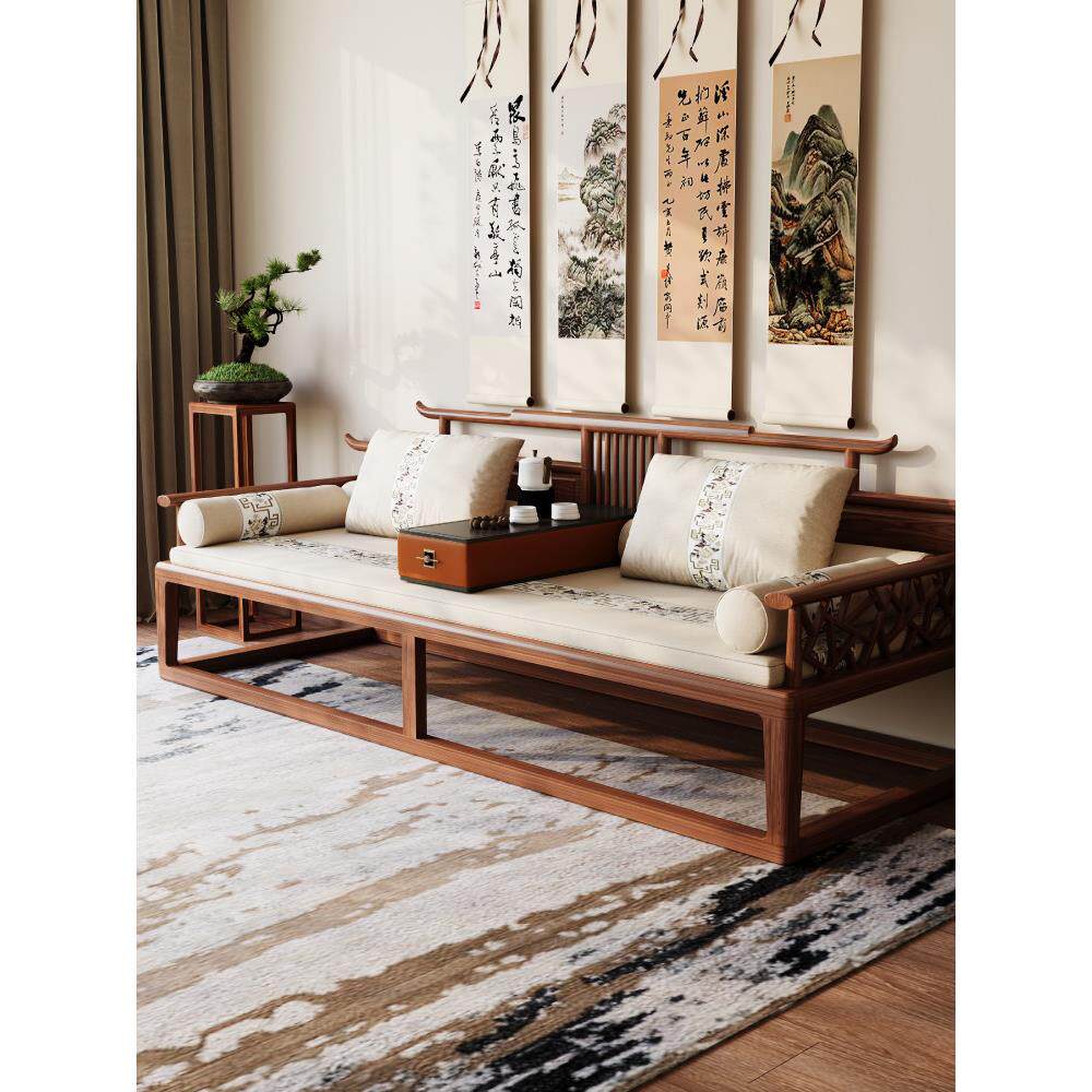 新中式实木沙发垫罗汉床专用垫2025新款红木沙发坐垫客厅茶室垫子