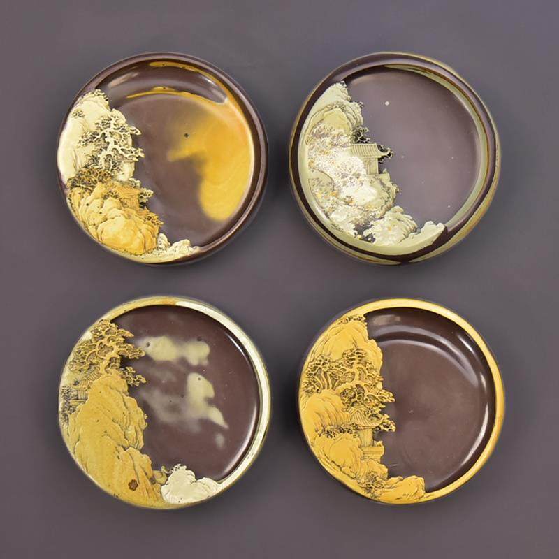 国家非遗/山水砚台/省级大师作品山水砚台端砚歙砚文房四宝礼砚台