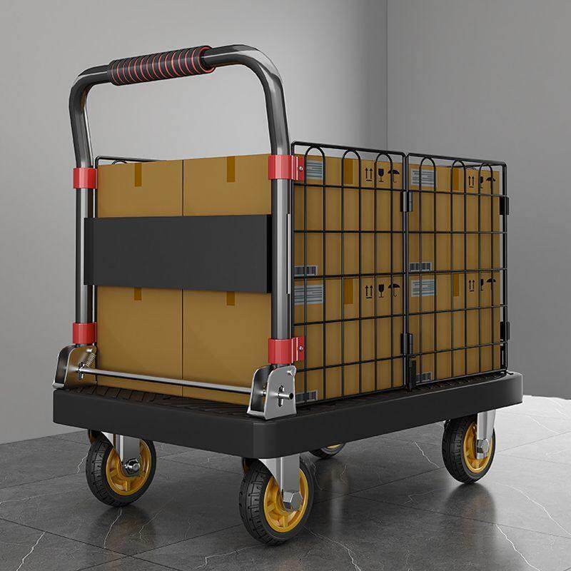 栅栏平板小车可折叠静音小车四轮运输卡车家用小拖车小推车