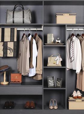 样板房衣服驼色衣柜软装组合套装搭配轻奢样板间衣帽间摆件装饰品