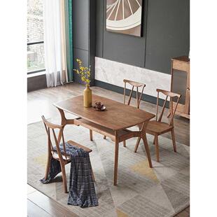 原木家具矩形实木双层定制餐桌斯堪 餐桌 纳维亚家庭小公寓简单