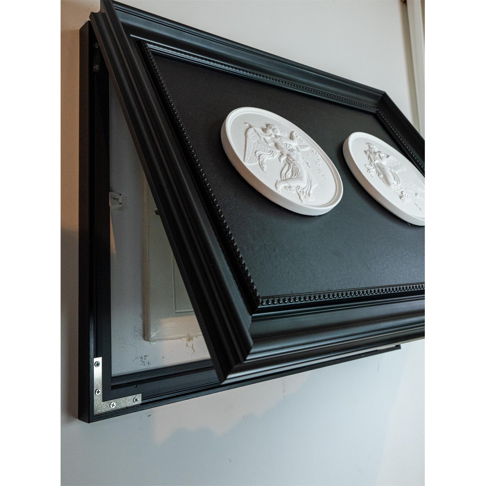 免打孔配电箱盖板遮挡多媒体法式复古中古风浮雕挂画电表箱装饰画