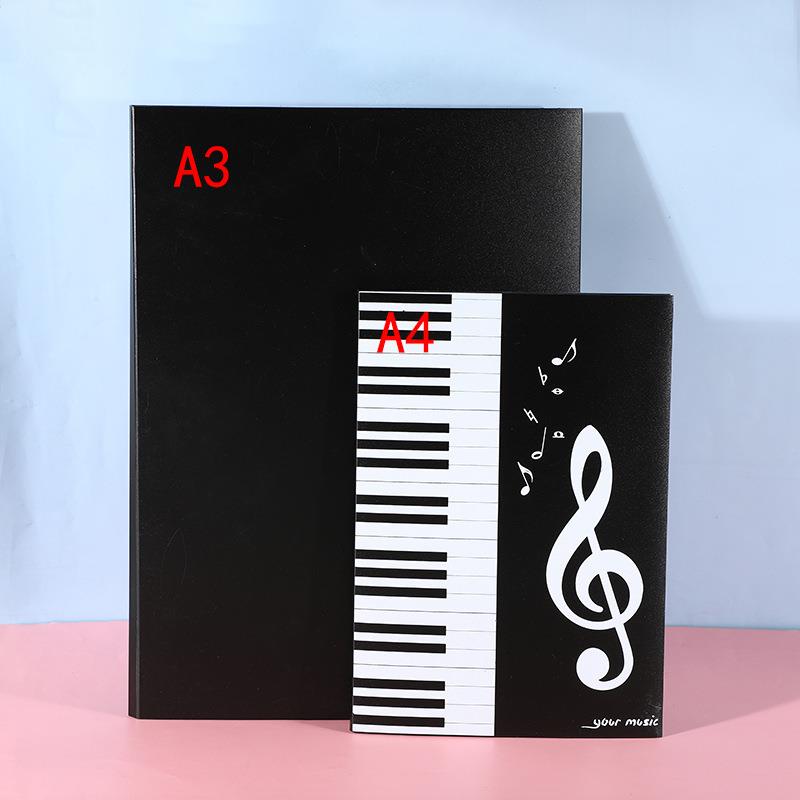 A3钢琴可修改谱夹6页展开式演奏专用钢琴乐谱夹A4三折叠曲谱夹