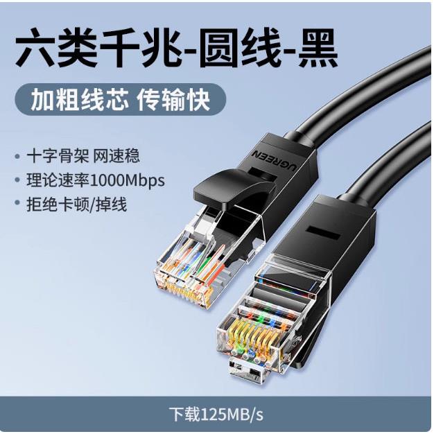 网线家用千兆超6六类10电脑路由器宽带五5速成品网络 20米