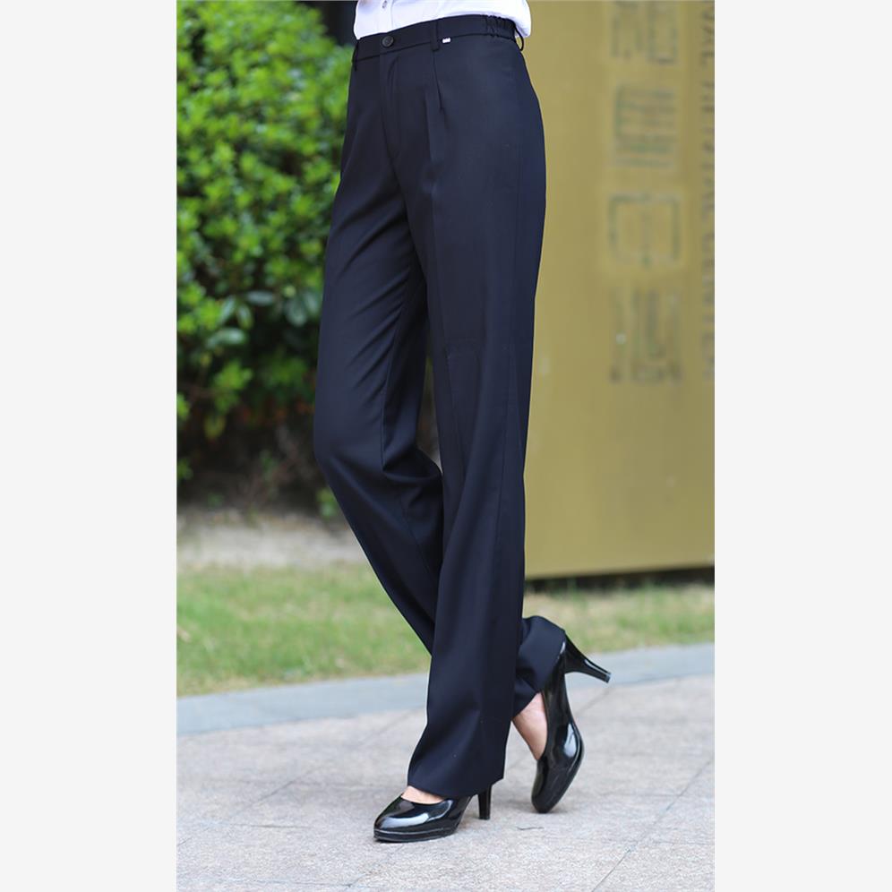 2024新款女裤藏职业裤工作裤OL百搭女长裤松紧腰女西裤