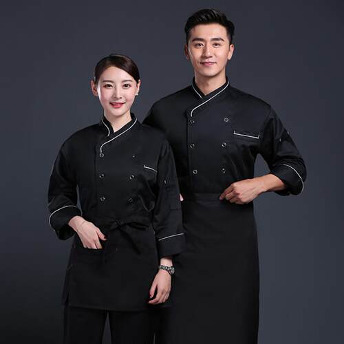 中西餐烘焙厨师工作服上衣黑色