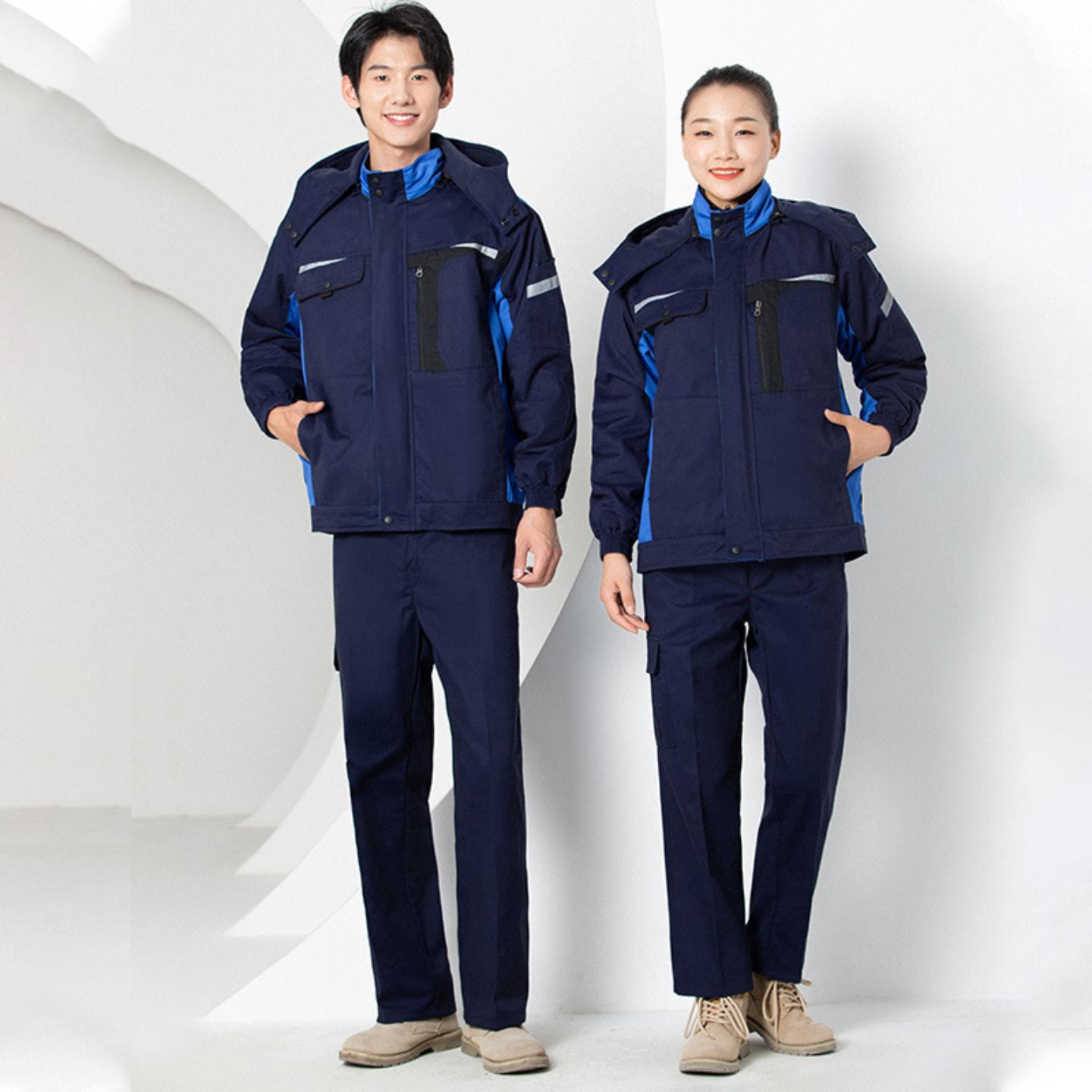 新款冲锋衣工作服棉衣男女可拆卸
