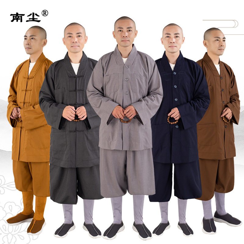 济缘僧衣僧服短褂和尚人藏青蓝色图片