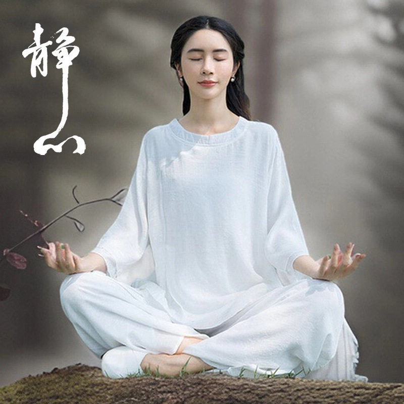 居士服女款佛系禅意素衣禅服寺庙