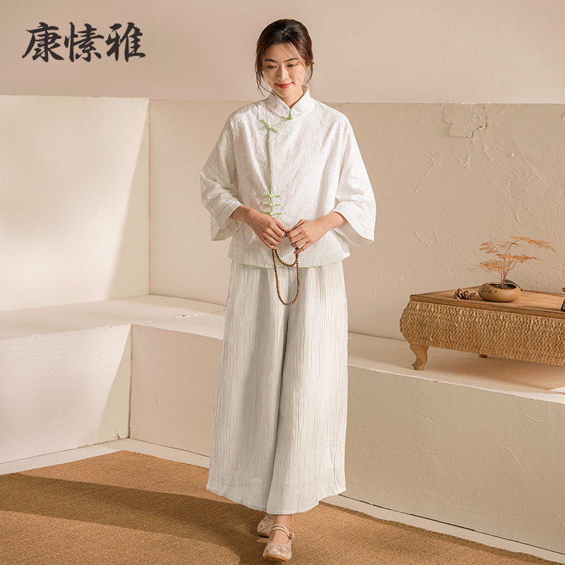 瑜伽服套装女秋季新款宽松中禅意
