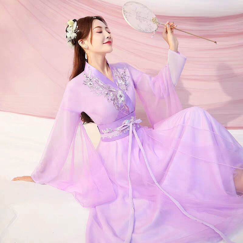古装女改良汉服超仙气飘逸中古风