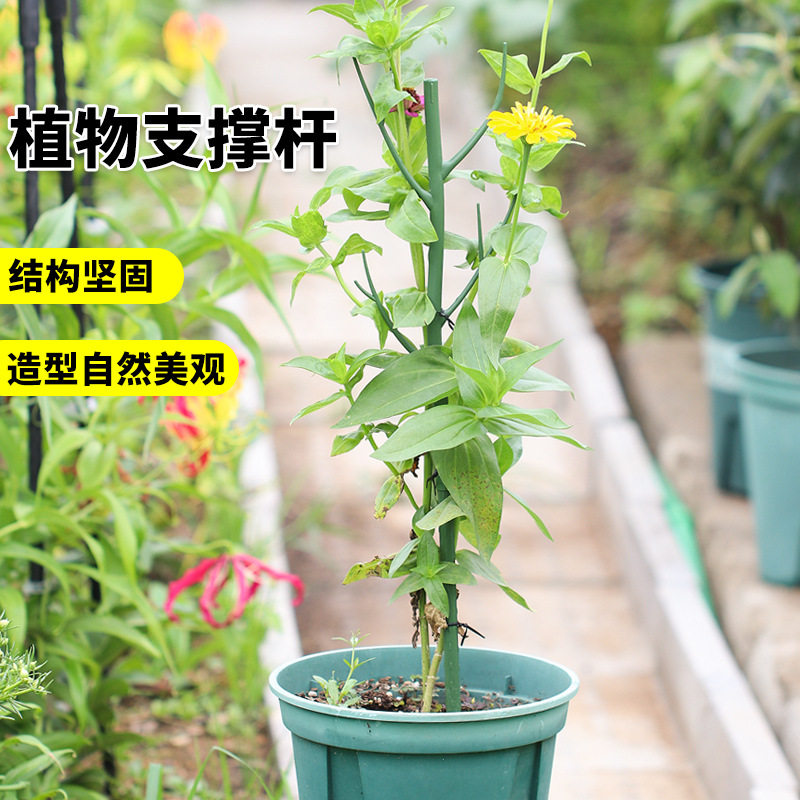 速发倒物支撑杆仿树枝塑料防植伏固定花支柱 园艺支杆单撑花架现