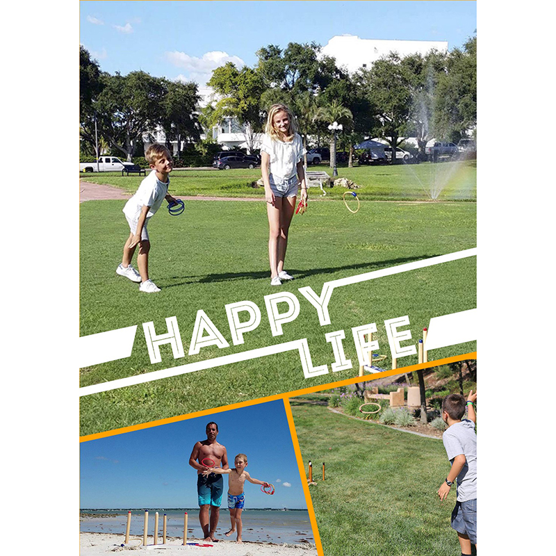 速发木制动物套户圈外儿亲投掷套套圈套环玩具童子互动玩具