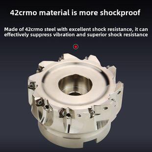 90度双面直角方肩铣刀盘4NTE90快进给铣刀盘4NKT060308快进给刀片