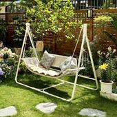 紫叶evian秋千户外庭院摇椅荡秋千花园小院吊椅吊床室外双人秋千