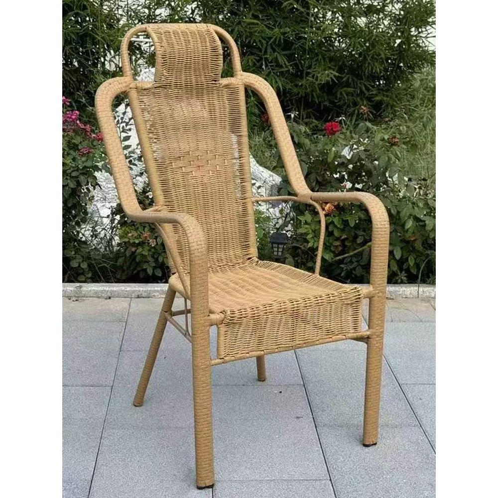 藤编椅子孕妇老人凳子靠背防摔靠头椅加宽阳台休闲庭院凳高档藤椅