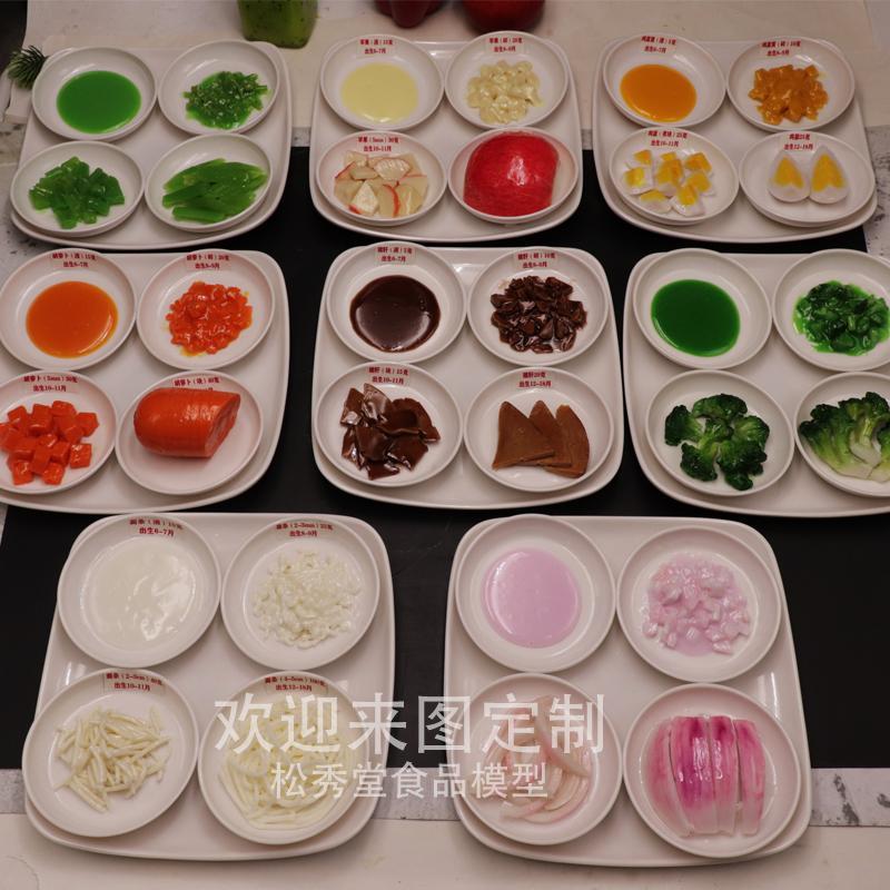 彷真幼儿园养老院膳食儿童营养指导月子餐宝宝辅助餐道具模型