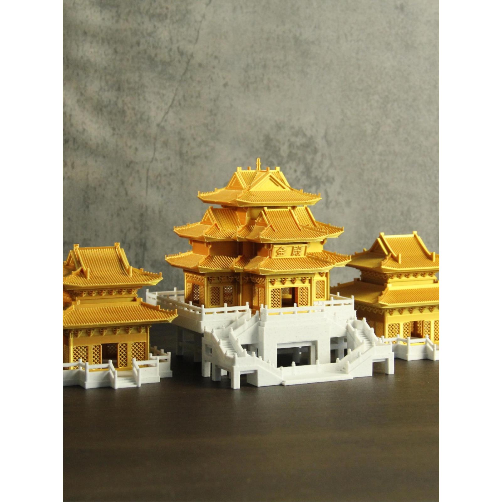 观澜古模型老君山金殿模型3D打印山水鱼缸假山及山水鱼缸景观装饰