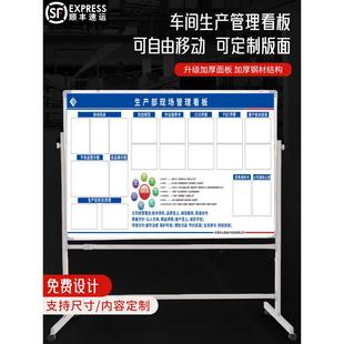 支架式内容白板定制看板生产管理项目进度印刷硬仓库展板写字板挂