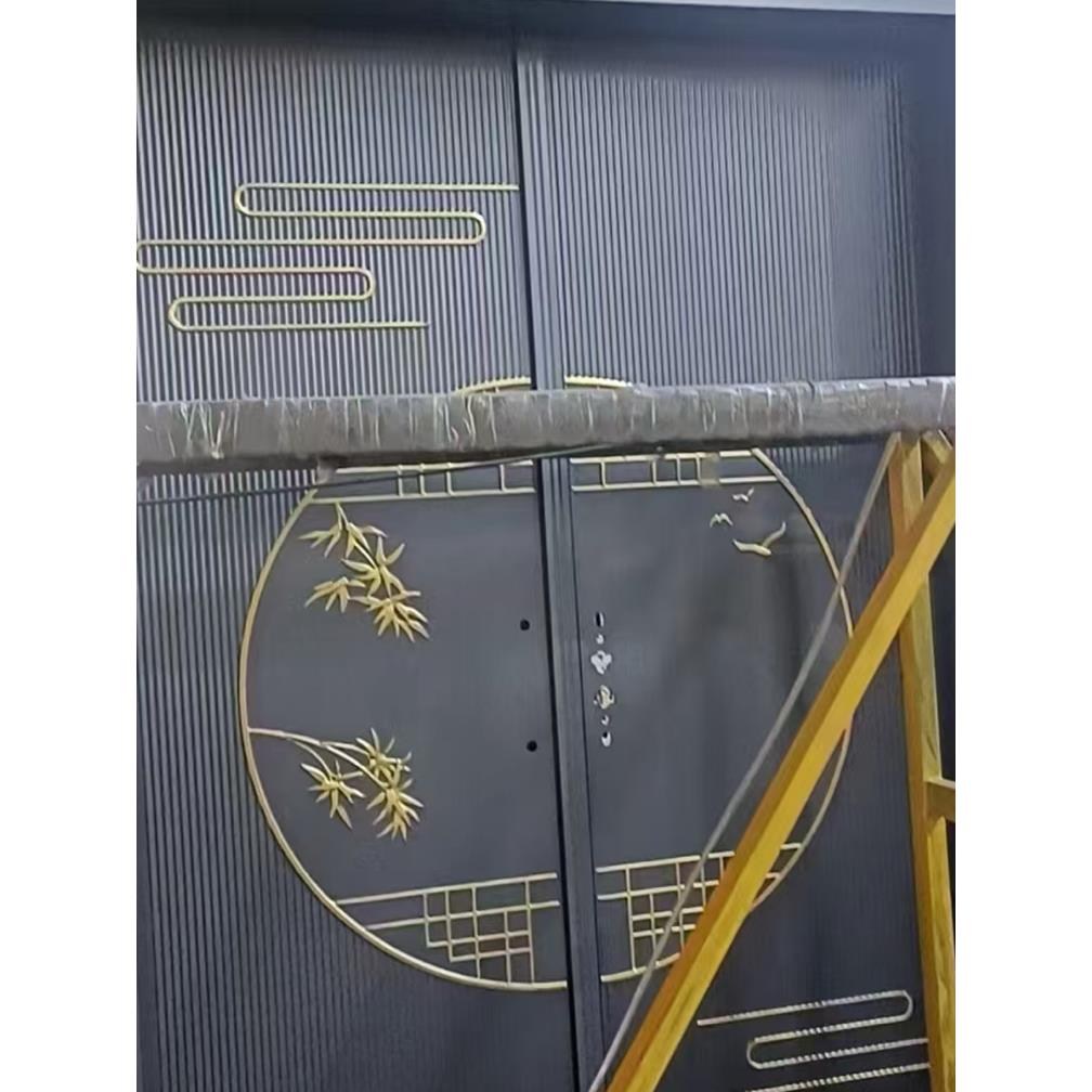 豪华别墅大门防爆铸铝门双开四开入户防盗门彷铜门锌合金彷铸铝门