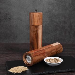 圆柱研磨器相思木胡椒磨陶瓷芯手动胡椒研磨器多用调味瓶厨房工具