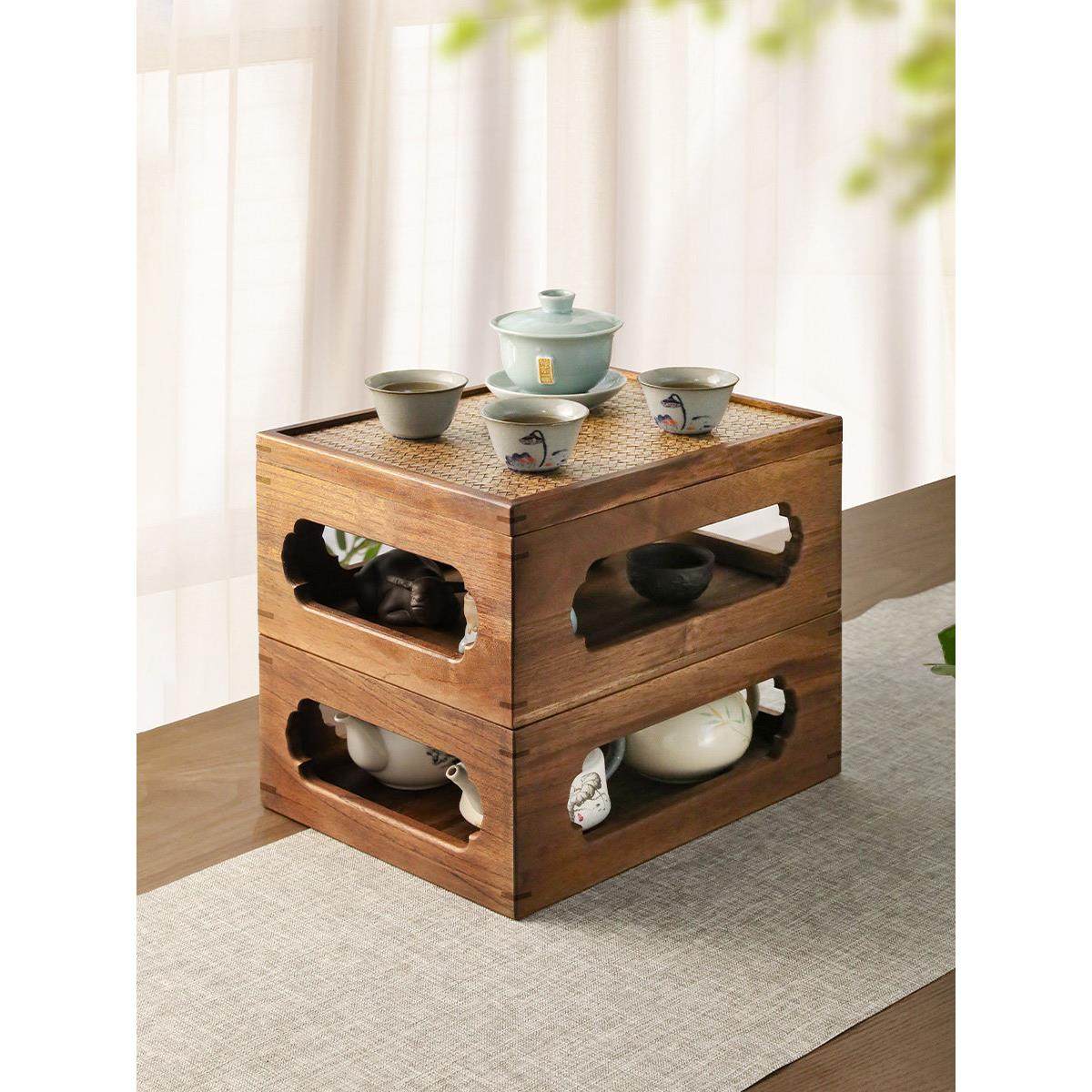 异丽中式实木茶器茶具收纳盒茶盘紫砂壶置物架茶壶茶杯架子,餐饮具,茶道/零配,淘宝优惠券,粉丝福利购,淘宝优惠卷