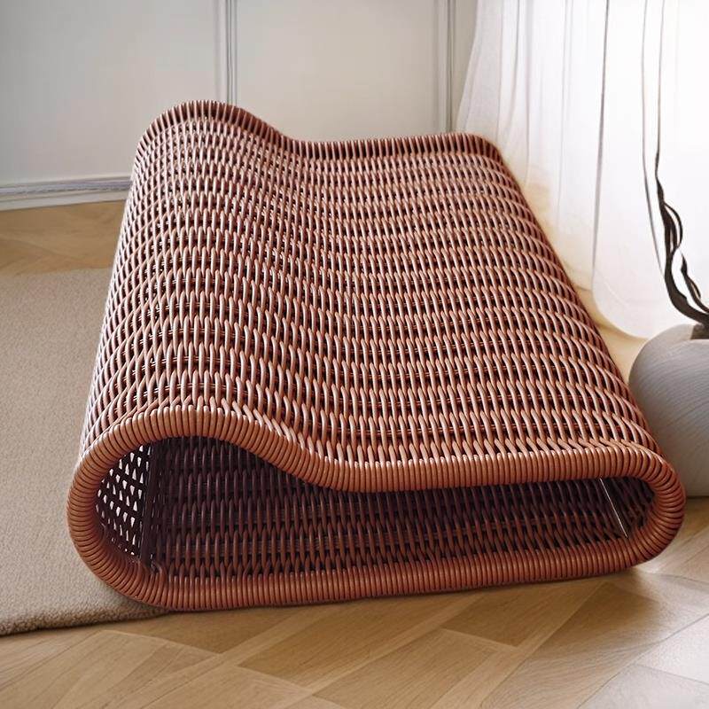 手工彷藤编织偏硬透气夏凉枕头可水洗护颈椎枕头透气空心助眠枕头