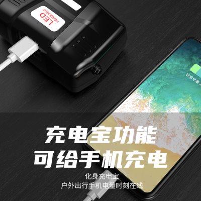 头灯强光超亮充电头戴式感应夜钓鱼灯矿灯超轻疝气超长续航手电筒