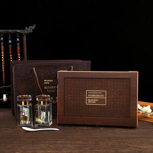 精美霍山新石斛包装盒铁皮石斛粉末水晶瓶礼盒枫豆礼盒厂家直销