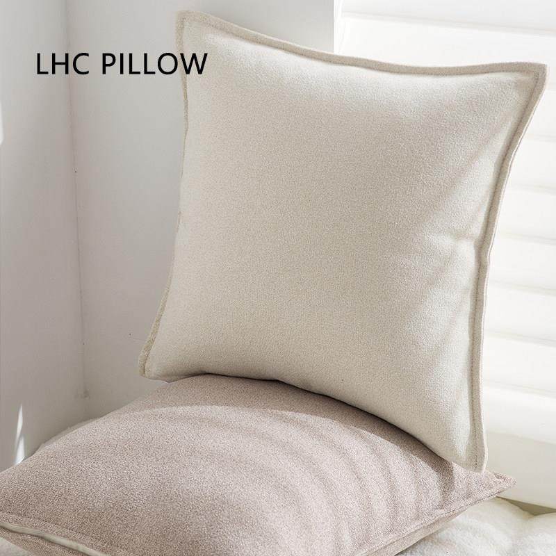 麻布沙发抱枕客厅沙发椅子腰靠简约飘窗棉麻靠垫民宿床头靠背腰枕