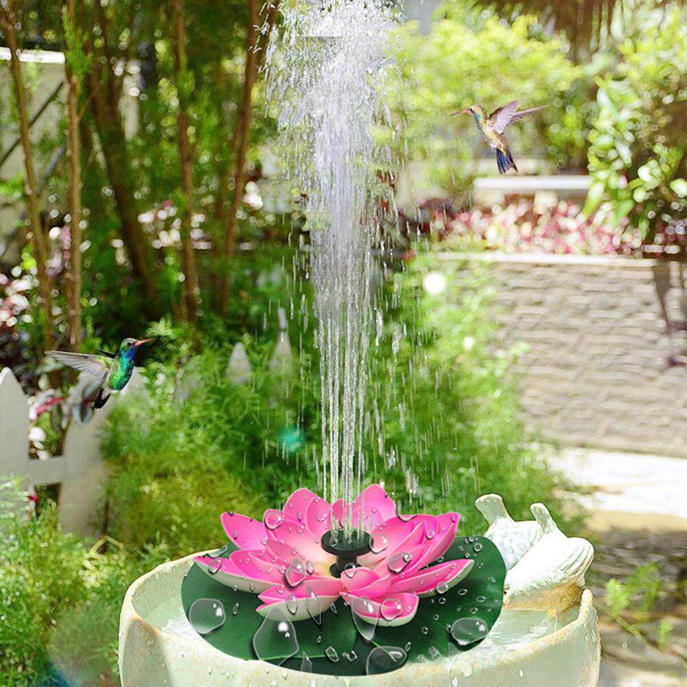 新款鱼池太阳能自动喷泉喷水器循环水帮浦荷叶户外庭院漂浮造景喷
